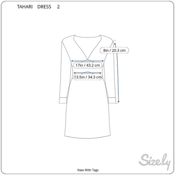 Tahari Womens Navy Vneck Short Sleeve Tiered Multicolor Surplice Dress NEW 2 - Picture 3 of 13